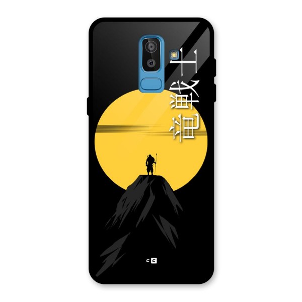 Night Warrior Glass Back Case for Galaxy J8