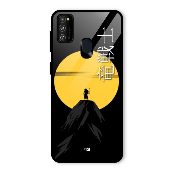 Night Warrior Glass Back Case for Galaxy M30s