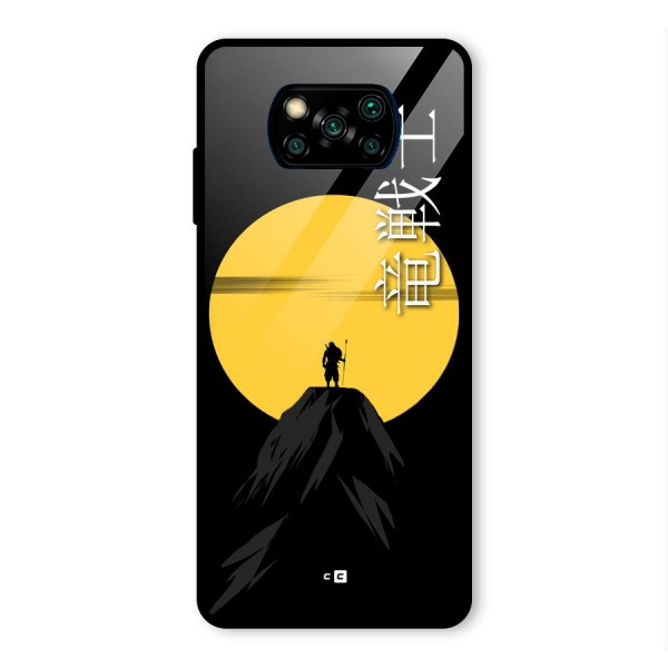 Night Warrior Glass Back Case for Poco X3 Pro