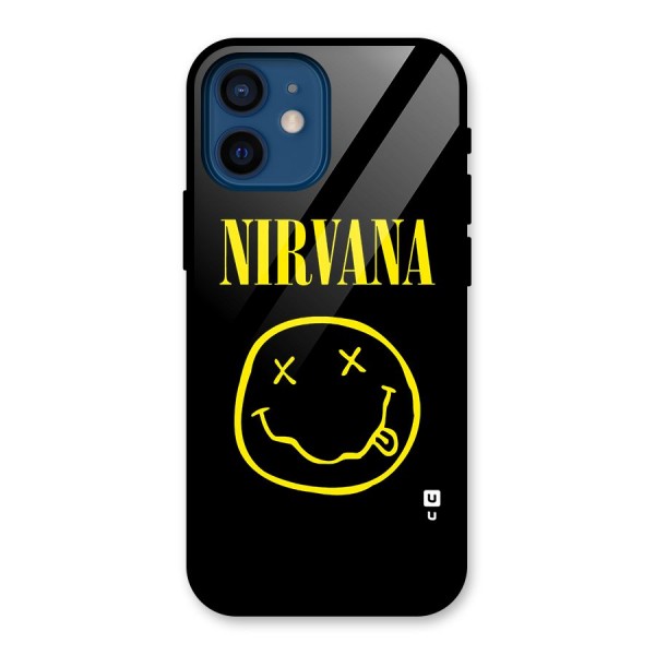 Nirvana Smiley Glass Back Case for iPhone 12 Mini