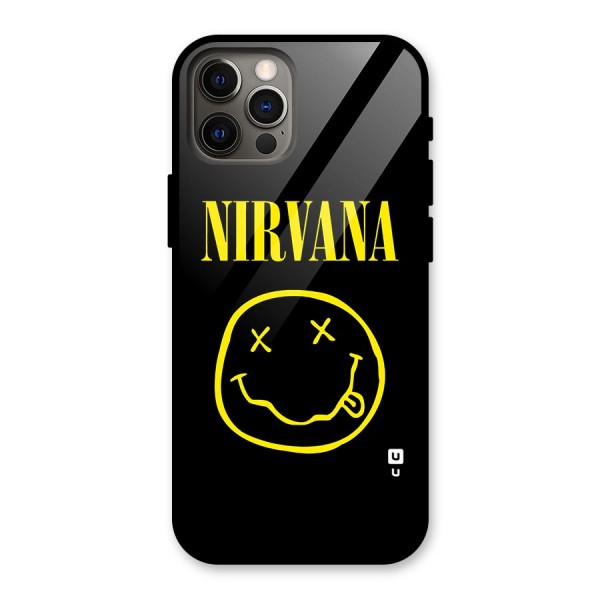 Nirvana Smiley Glass Back Case for iPhone 12 Pro