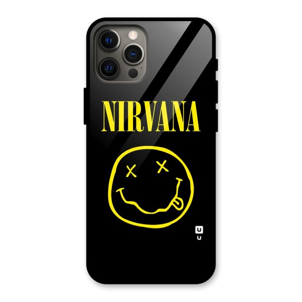 Nirvana Smiley Glass Back Case for iPhone 12 Pro Max