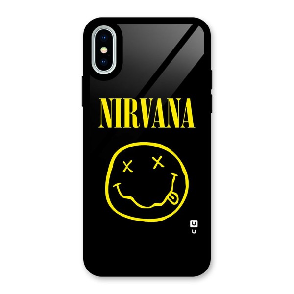 Nirvana Smiley Glass Back Case for iPhone XS