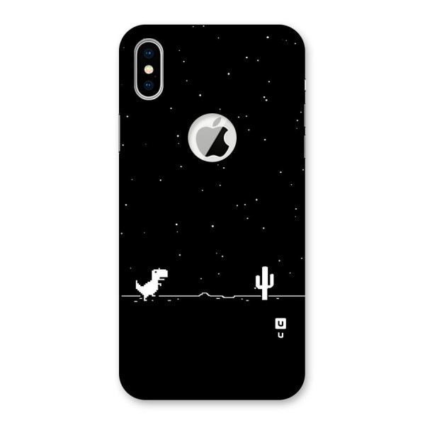 No Connection Night Back Case for iPhone XS Logo Cut