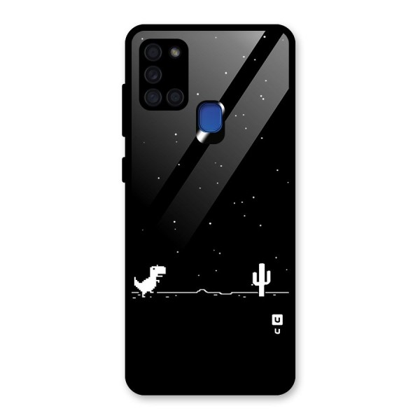 No Connection Night Glass Back Case for Galaxy A21s