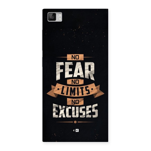 No Excuse Back Case for Mi3