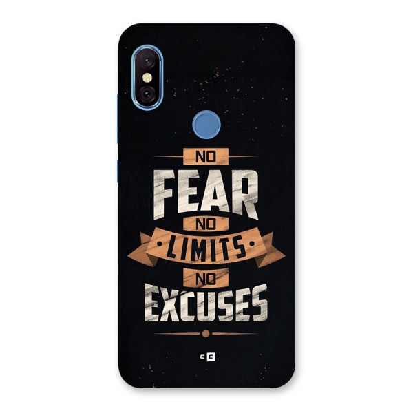 No Excuse Back Case for Redmi Note 6 Pro