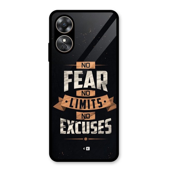 No Excuse Glass Back Case for Oppo A17