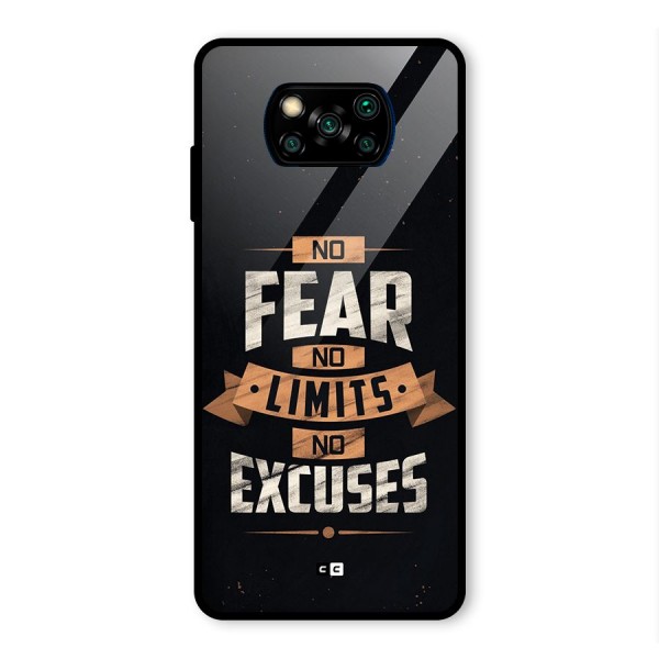 No Excuse Glass Back Case for Poco X3 Pro