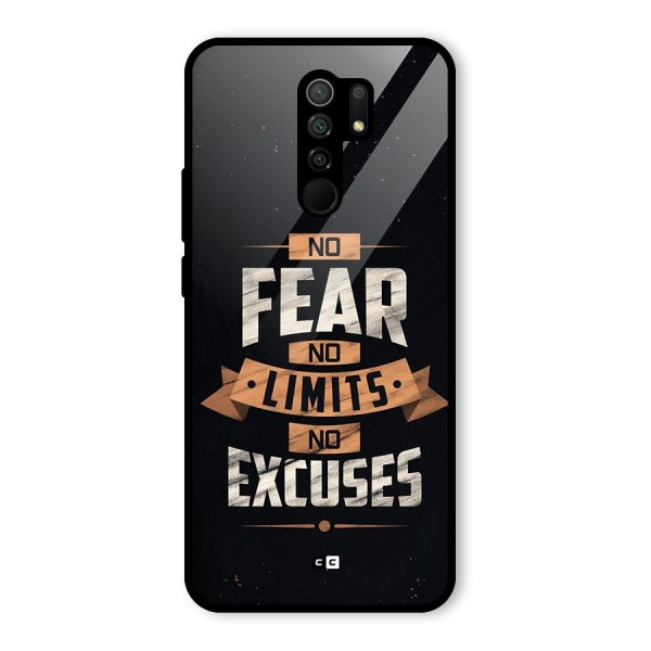 No Excuse Glass Back Case for Redmi 9 Prime