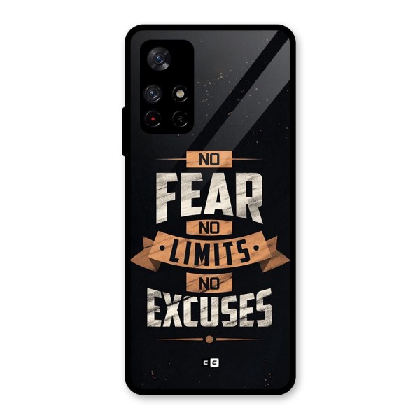 No Excuse Glass Back Case for Redmi Note 11T 5G