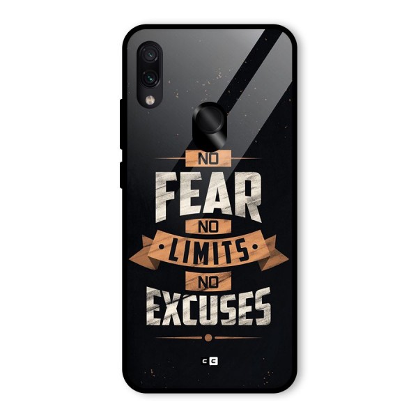 No Excuse Glass Back Case for Redmi Note 7