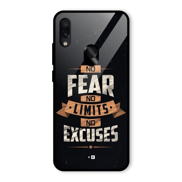 No Excuse Glass Back Case for Redmi Note 7S