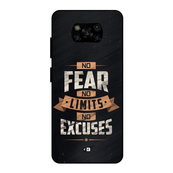 No Excuse Metal Back Case for Poco X3