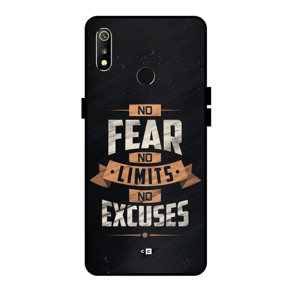 No Excuse Metal Back Case for Realme 3i