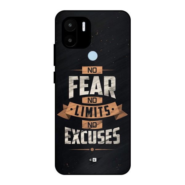 No Excuse Metal Back Case for Redmi A1 Plus