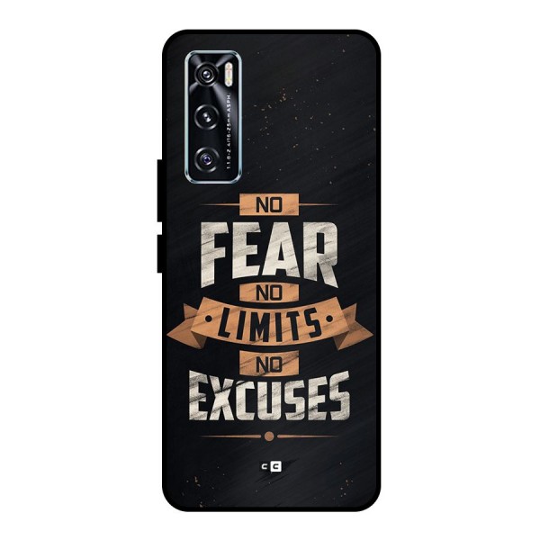 No Excuse Metal Back Case for Vivo V20 SE