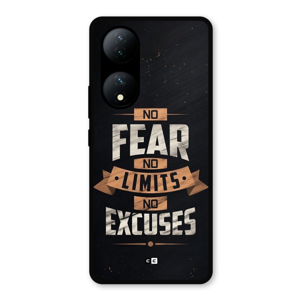 No Excuse Metal Back Case for Vivo Y100a