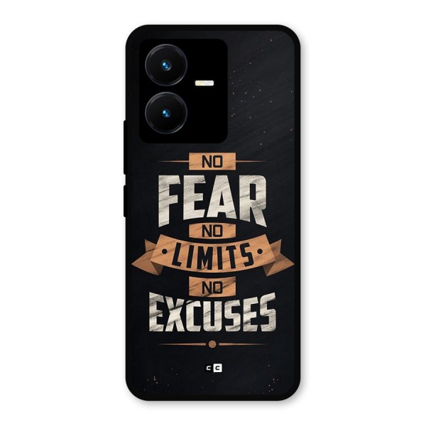 No Excuse Metal Back Case for Vivo Y22s