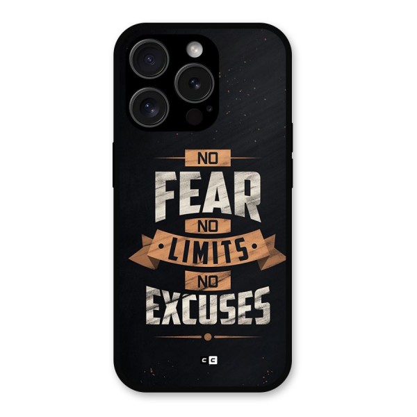 No Excuse Metal Back Case for iPhone 15 Pro