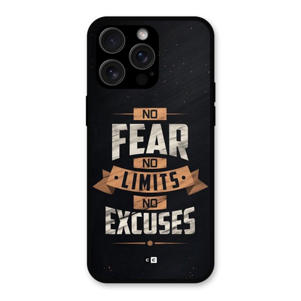 No Excuse Metal Back Case for iPhone 15 Pro Max