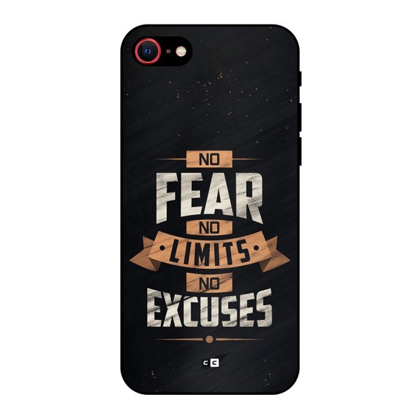 No Excuse Metal Back Case for iPhone 8