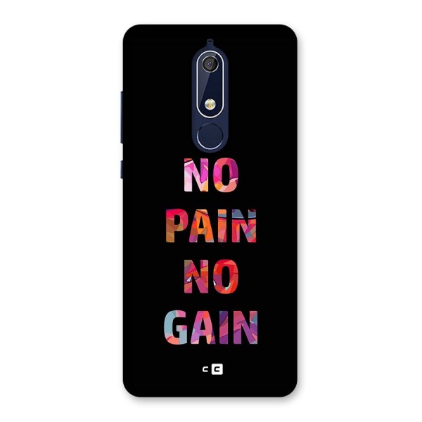 No Pain No Gain Back Case for Nokia 5.1