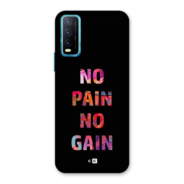 No Pain No Gain Back Case for Vivo Y12s