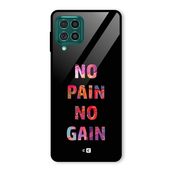 No Pain No Gain Glass Back Case for Galaxy F62