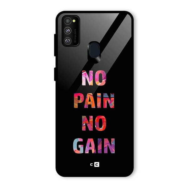 No Pain No Gain Glass Back Case for Galaxy M21