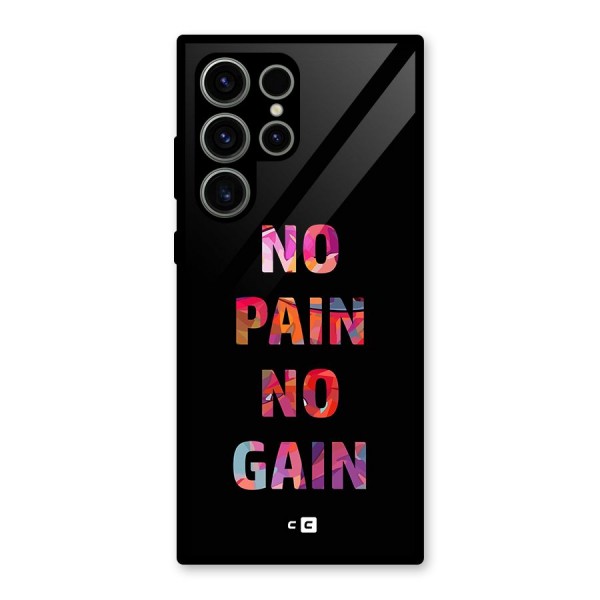 No Pain No Gain Glass Back Case for Galaxy S23 Ultra