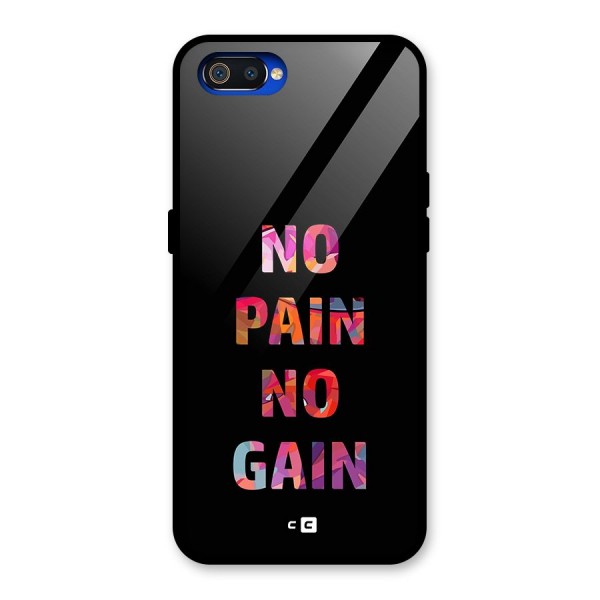 No Pain No Gain Glass Back Case for Realme C2