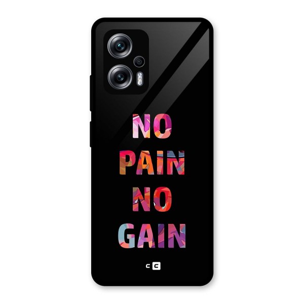 No Pain No Gain Glass Back Case for Redmi K50i