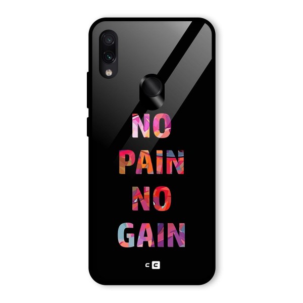No Pain No Gain Glass Back Case for Redmi Note 7S