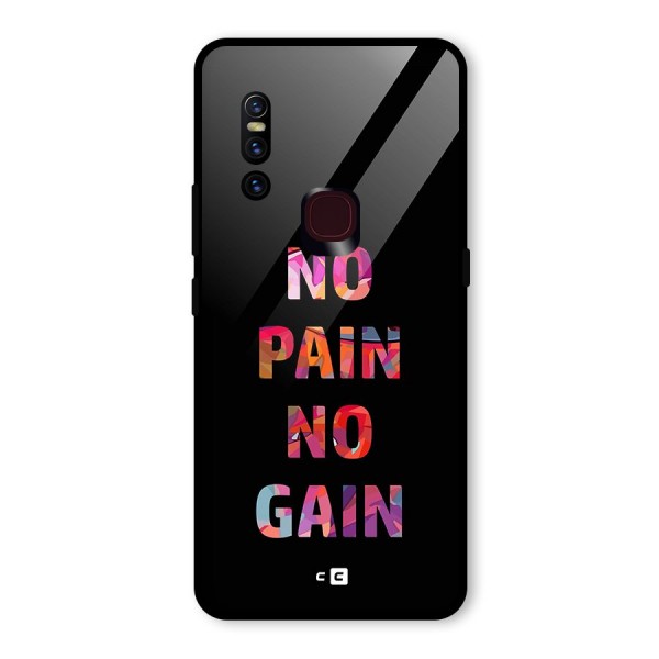 No Pain No Gain Glass Back Case for Vivo V15