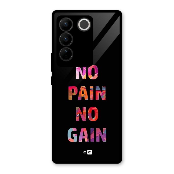 No Pain No Gain Glass Back Case for Vivo V27