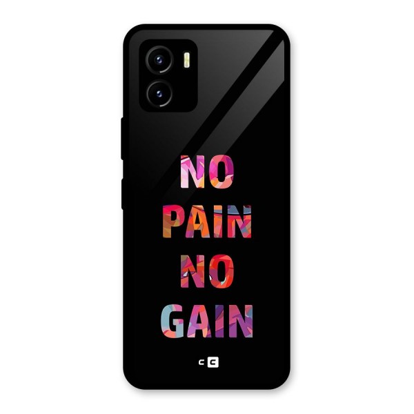 No Pain No Gain Glass Back Case for Vivo Y15s