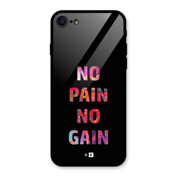 No Pain No Gain Glass Back Case for iPhone 8