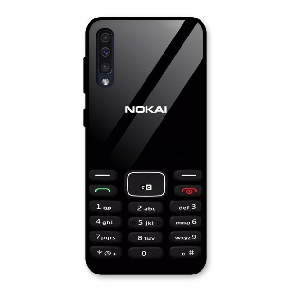 Nokia Bar Print Glass Back Case for Galaxy A50