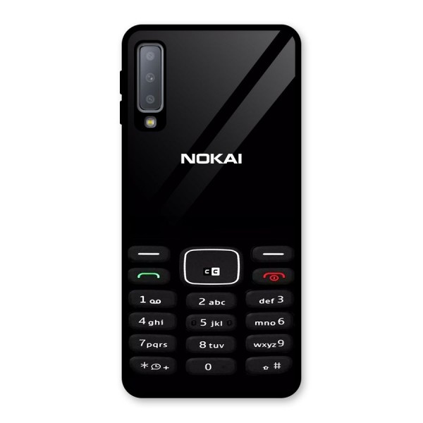 Nokia Bar Print Glass Back Case for Galaxy A7 (2018)