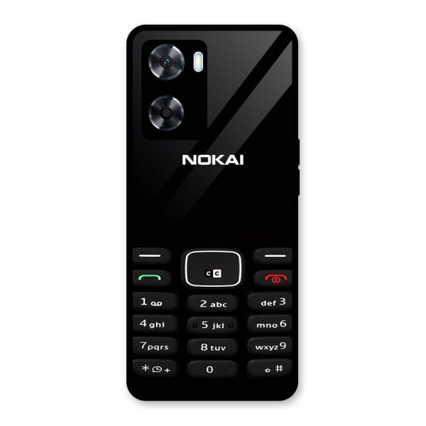 Nokia Bar Print Glass Back Case for Oppo A77s