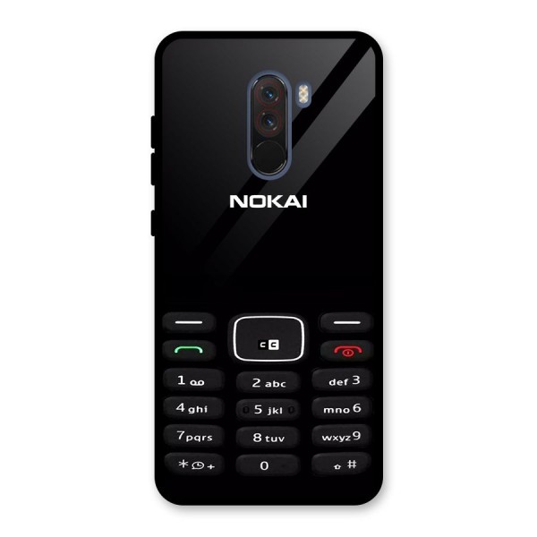 Nokia Bar Print Glass Back Case for Poco F1