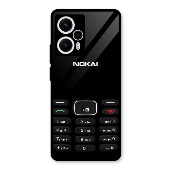 Nokia Bar Print Glass Back Case for Poco F5