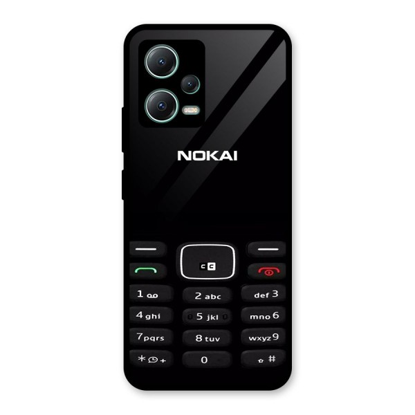 Nokia Bar Print Glass Back Case for Poco X5