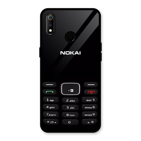 Nokia Bar Print Glass Back Case for Realme 3