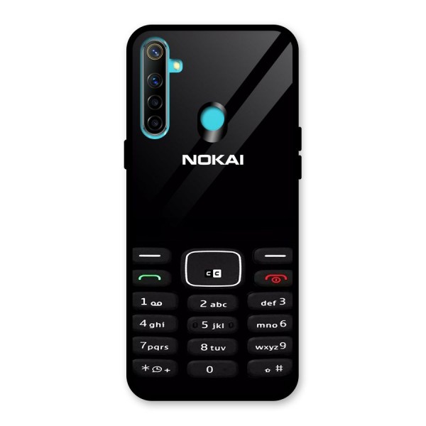 Nokia Bar Print Glass Back Case for Realme 5