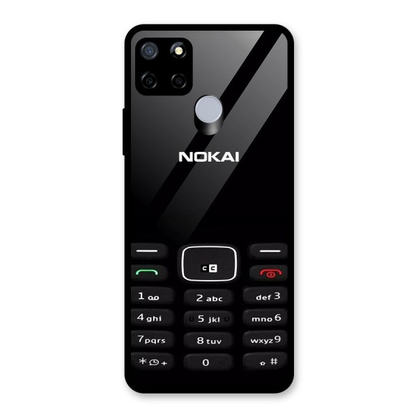 Nokia Bar Print Glass Back Case for Realme C12