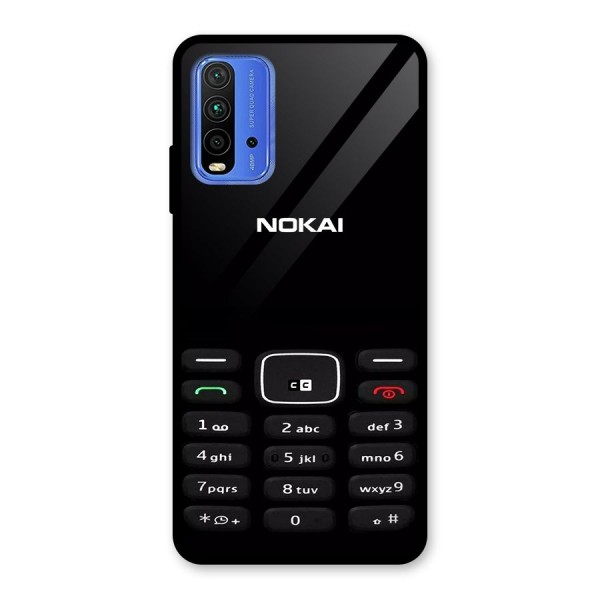 Nokia Bar Print Glass Back Case for Redmi 9 Power