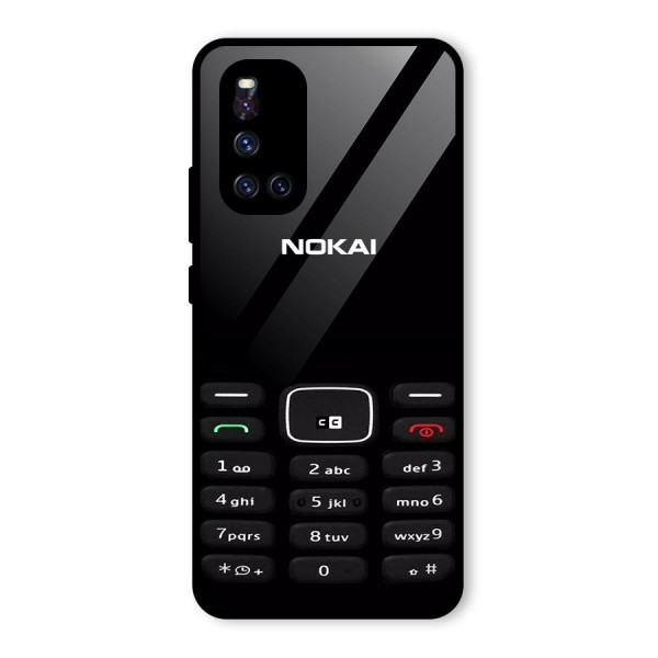 Nokia Bar Print Glass Back Case for Vivo V19