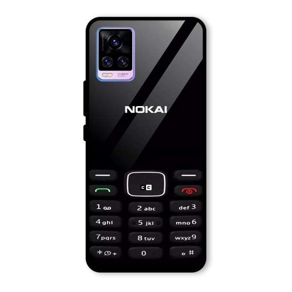 Nokia Bar Print Glass Back Case for Vivo V20 Pro